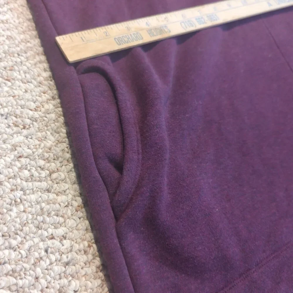 Athleta Cozy Karma Funnel Neck Sweatshirt Womens M Spiced Cabernet Athleisure